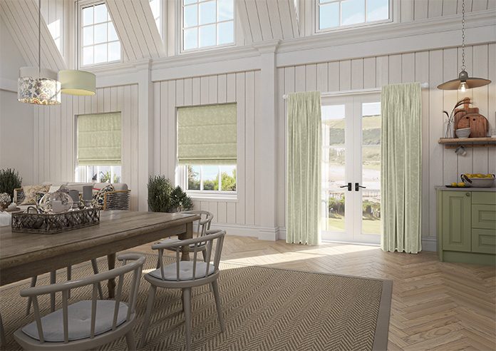 Caen Chenille, Soft Cream - Roman Blind - Image 6